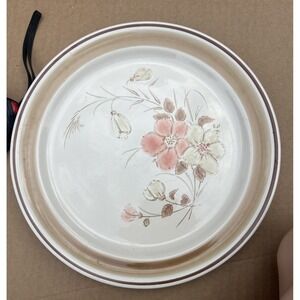 Hearthside Water Colors Blush Dinner Plate 10" Stoneware Floral Japan Microwave